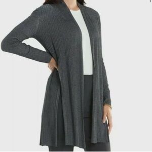 MM Lafleur Graham Kimono Gray Open Front Cardigan
